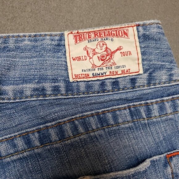 Vintage Y2k True Religion Low Rise Premium Wash Flare Sammy Jeans - Picture 7 of 10